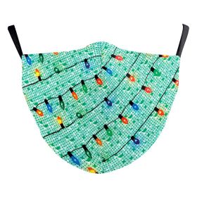 Christmas Green Fur Printed Protective Mask (Option: B178 674-Average Size)