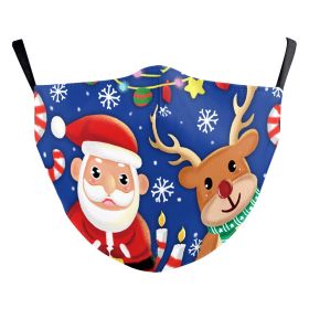 Christmas Light Shadow Digital Printing Double-layer Dust Mask (Option: B178 1089-Adult Average Size)