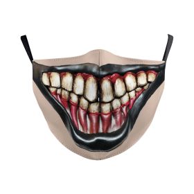Digital Printing Wansheng Face Mask Skull Double-layer Dust Mask (Option: B178 141-Average Size For Adults)