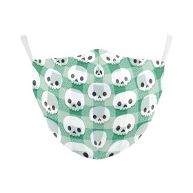 Digital Printing Halloween Skull Pumpkin Creative Design Double-layer Dustproof Mask (Option: B178 431-Adult Average Size)