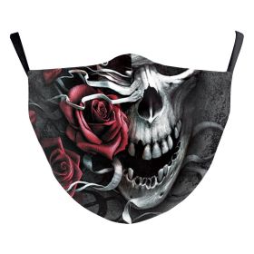 Digital Printing Ghost Face Wansheng Clown Funny Double-layer Dust Mask (Option: B178 671-Adult Average Size)