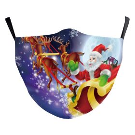 Santa Elk Digital Printing Double-layer Dust Mask (Option: B178 1303-Average Size For Adults)