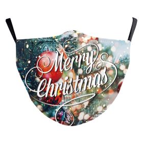 Christmas Tree Digital Printing Double Layer Dustproof Mask (Option: B178 1722-Average Size For Adults)