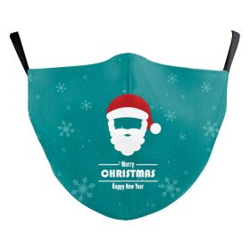 Santa Elk Digital Printing Double-layer Dust Mask (Option: B178 1335-Average Size For Adults)
