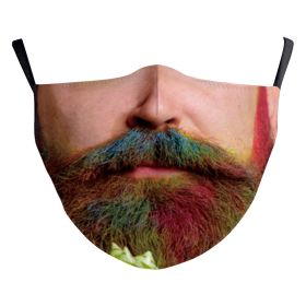 Santa Claus Digital Printing Double Layer Dustproof Mask (Option: B178 1808-Adult Average Size)