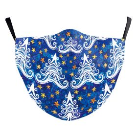 Christmas Snowflake Digital Printing Double-layer Dust Mask (Option: B178 1131-Adult Average Size)