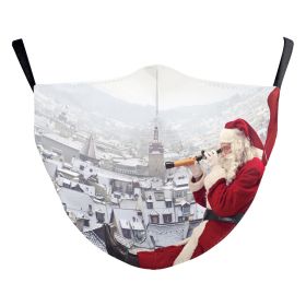 Snowflake Christmas Red Digital Printing Double-layer Dust Mask (Option: B178 1456-Adult Average Size)